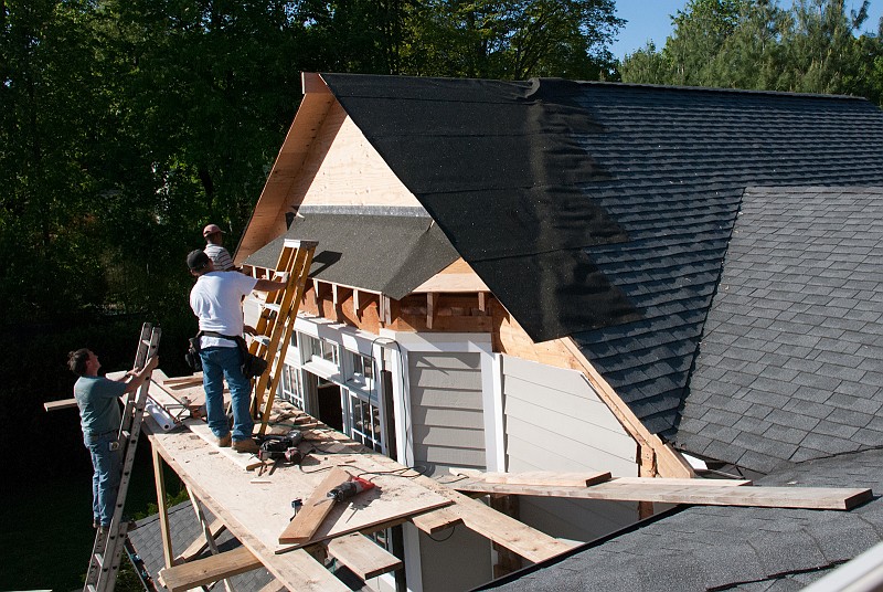 DSC_9430.jpg - Temporary roll roofing is added for weather protection during the construction.