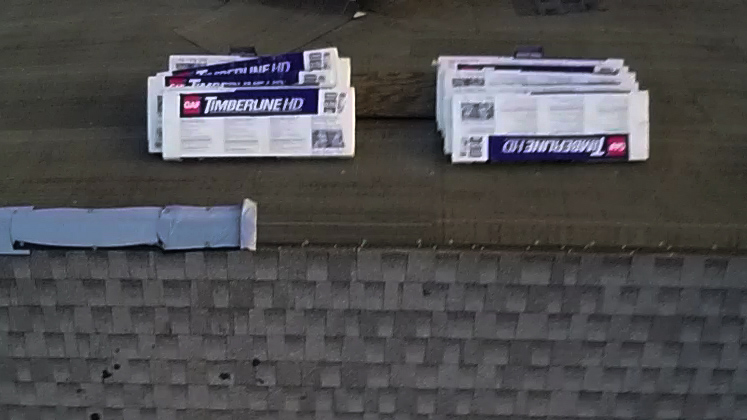Roof015.jpg - My drone verified the shingle product:  30-Year GAF Timberline HD!