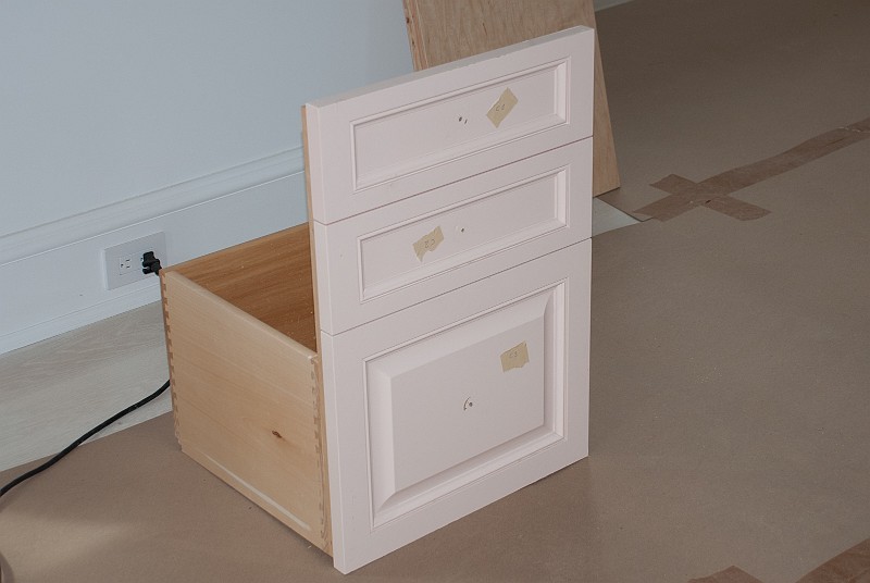 DSC_2466.jpg - For each of the two master bath vanities, three lower drawers are being combined into single drawer fronts to become laundry bin holders.